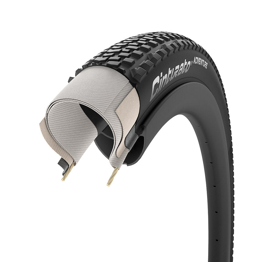 Pirelli, Cinturato Adventure, Gravel Tire, 650x50B, Folding, Tubeless Ready, PROCompound Gravel, ProWALL Gravel, 60TPI, Black