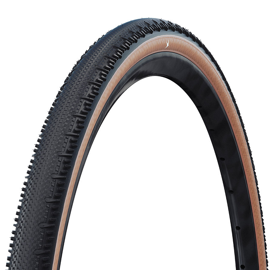 Schwalbe, G-One RS, Gravel Tire, 700x43, Folding, Tubeless Ready, Addix Race, V-Guard, 67TPI, Black