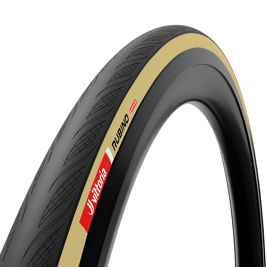 Vittoria, RUBINO V, Road Tire, 700x26C, Folding, Tubeless Ready, 1C Graphene + Silica, Nylon, 100TPI, Black