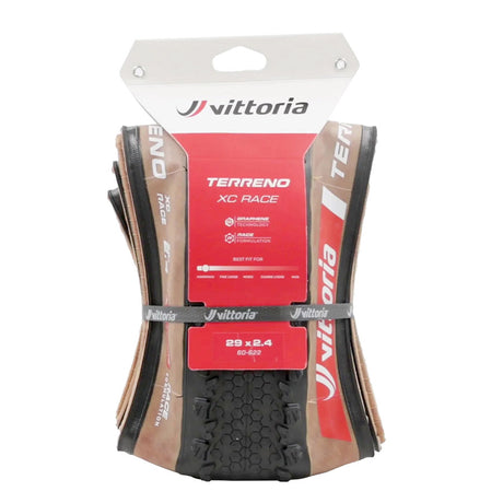 Vittoria, TERRENO, Mountain Tire, 29x2.40, Folding, Tubeless Ready, Race Formulation Graphene + Silica, Nylon, 60TPI, Black
