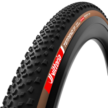 Vittoria, Terreno T60, Gravel Tire, 700x40C, Folding, Tubeless Ready, Endurance Formulation Graphene, Reinforced Nylon, 100TPI, Tanwall