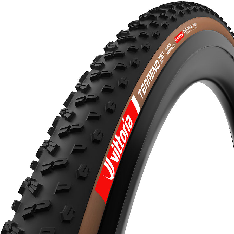 Vittoria, Terreno T90, Gravel Tire, 700x40C, Folding, Tubeless Ready, Endurance Formulation Graphene, Reinforced Nylon, 100TPI, Tanwall