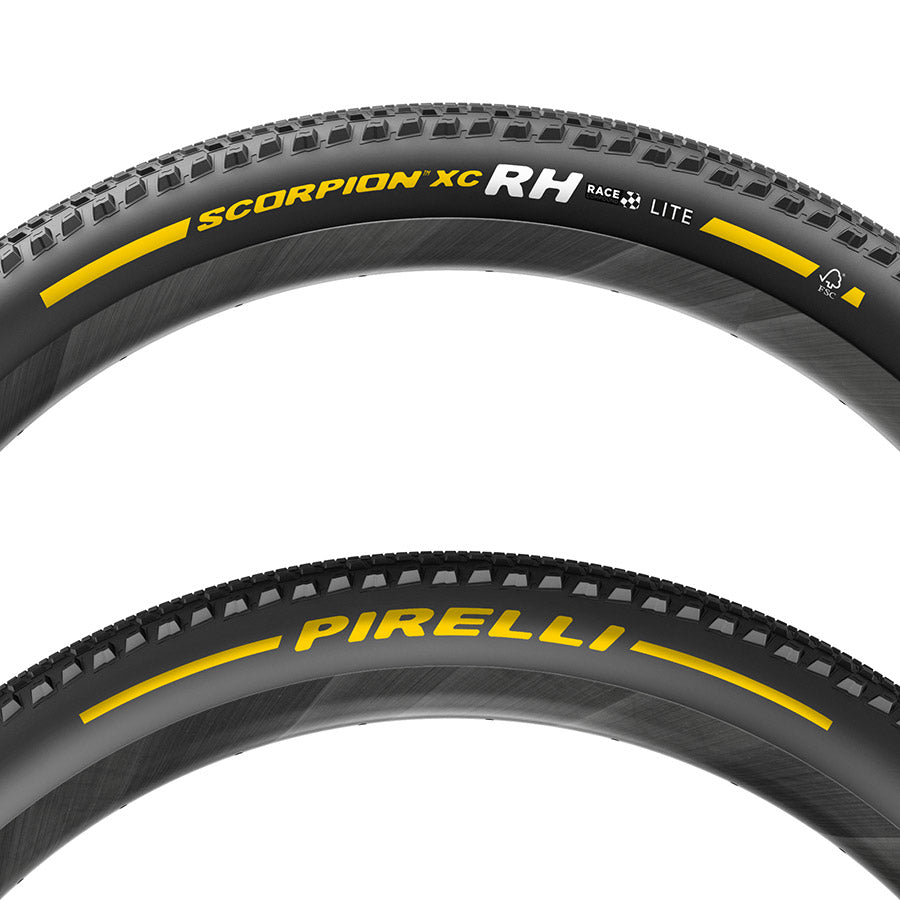 Pirelli, Scorpion Race XC RH, Mountain Tire, 29x2.4, Folding, Tubeless Ready, Race XC Compound, Lite, 120TPI, Black