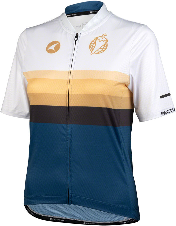 Salsa Latitude Women's Jersey - White Navy Blue Black w/ Stripes Small