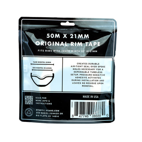 Stans No Tubes, Rim Tape, Tubeless Tape, 10m, 21mm