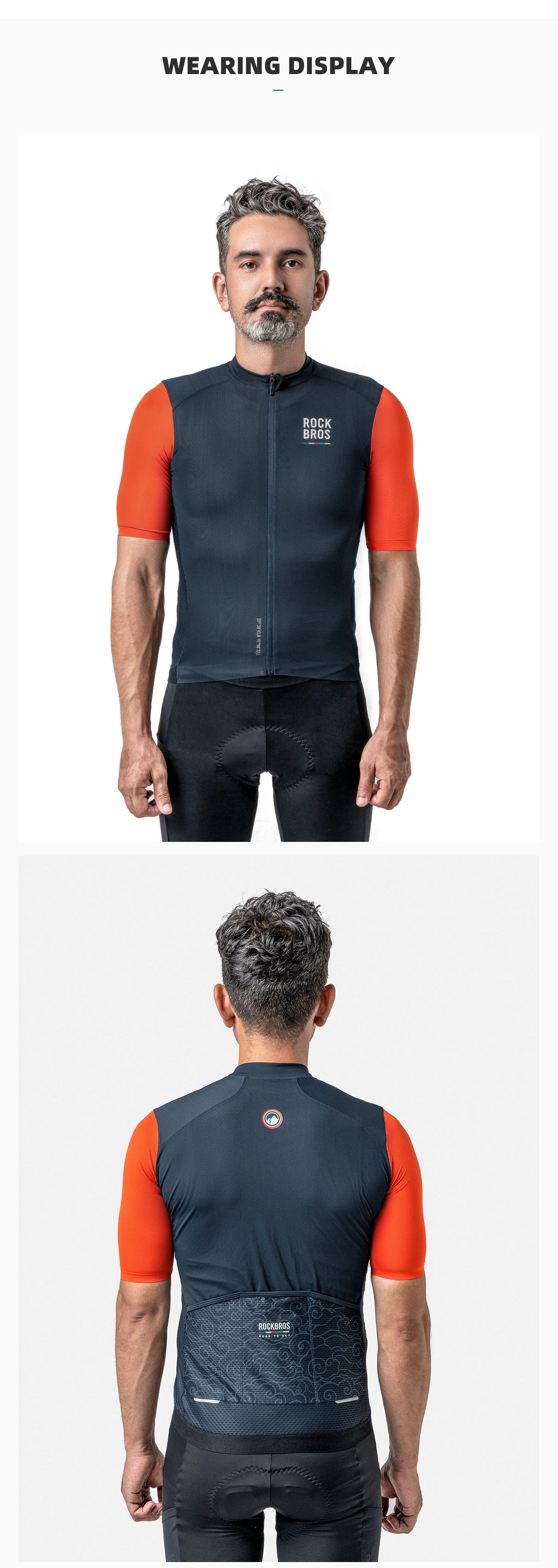 【ROAD TO SKY】by ROCKBROS Men's Short-Sleeve Cycling Jersey in Various Colours