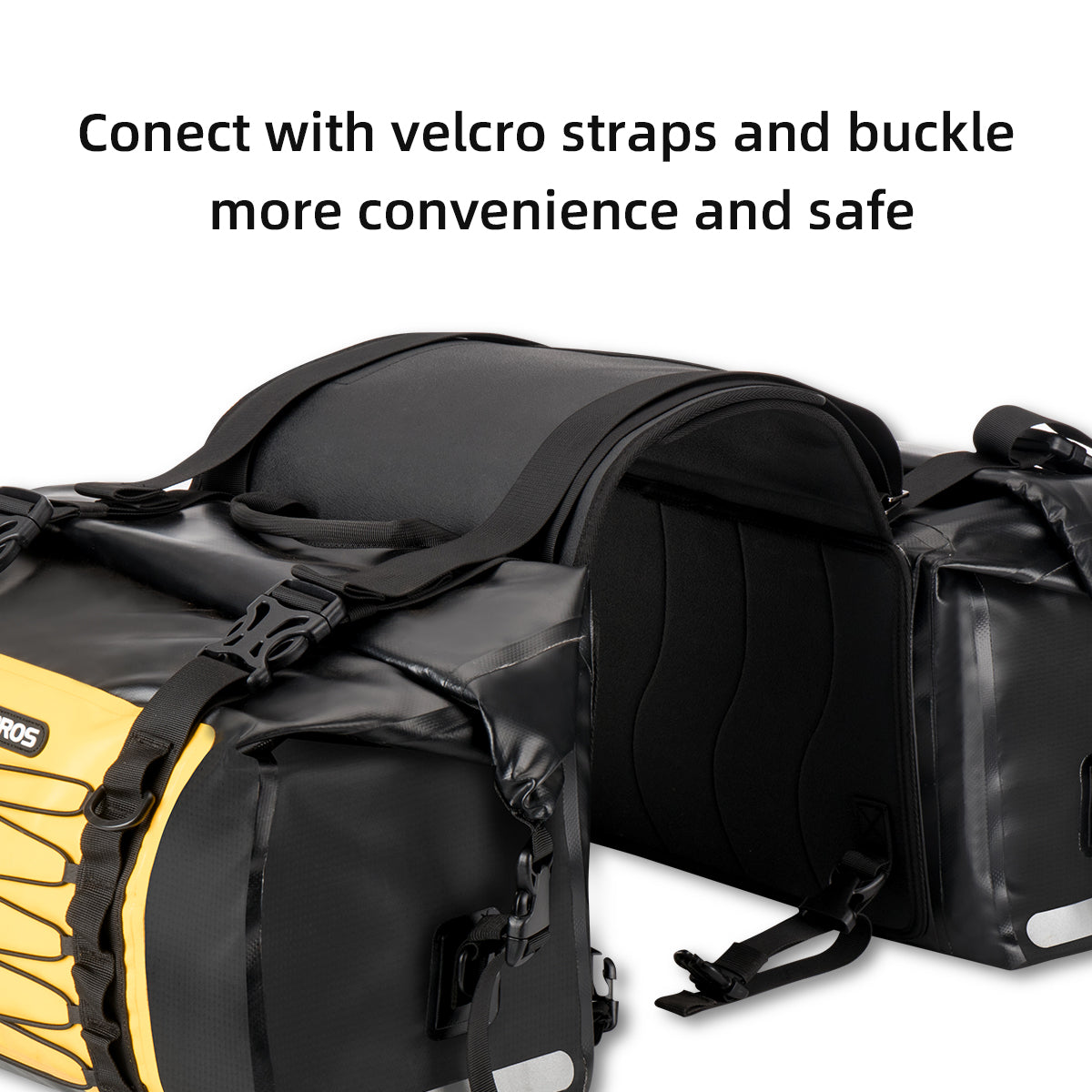 Waterproof Motorcycle Saddle Bags Durable Removable 60L(Pair)
