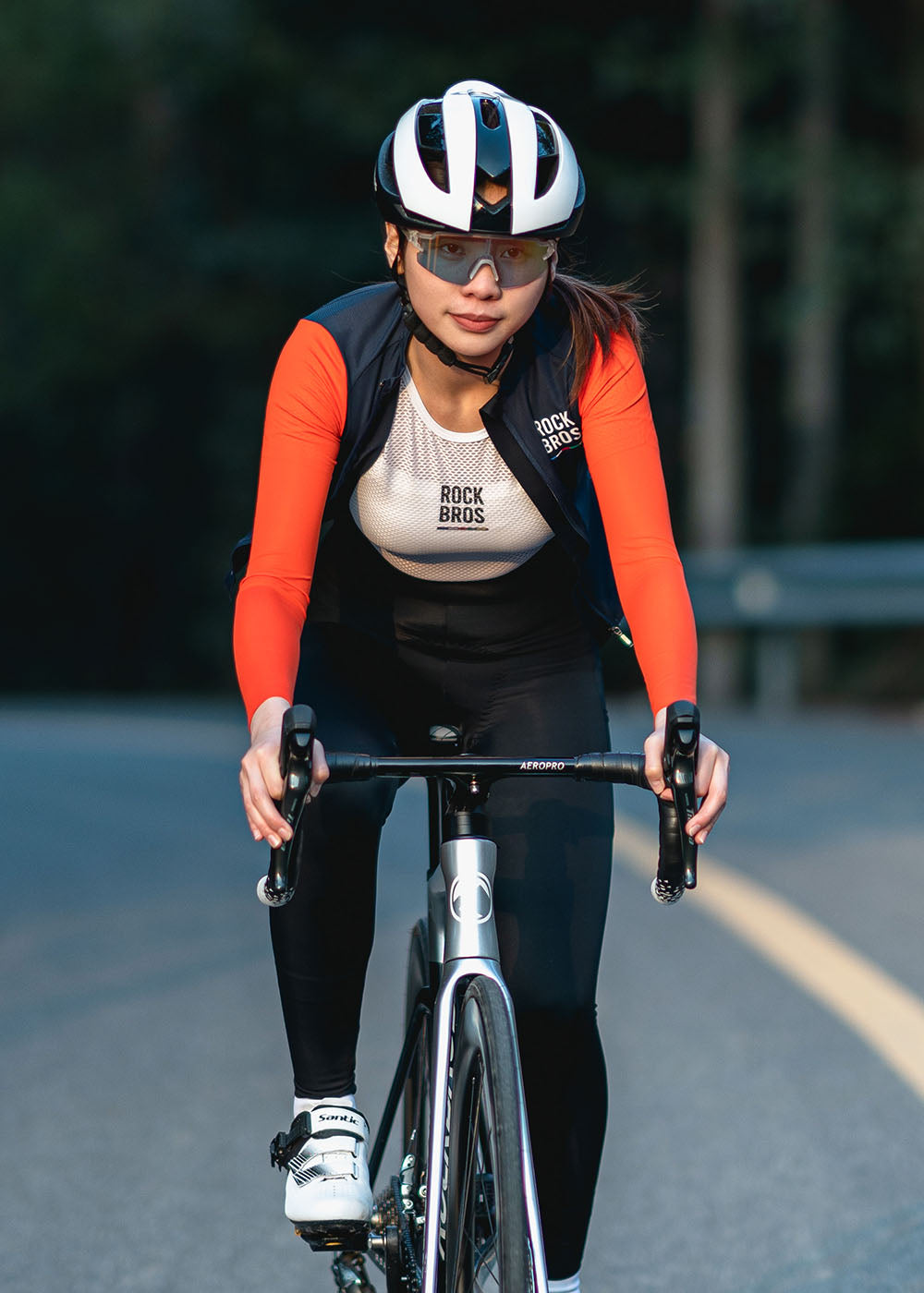 【ROAD TO SKY】 ROCKBROS Cycling Clothes Women's Long-Sleeved Jersey Summer Mountain Road Bicycle Sportswear