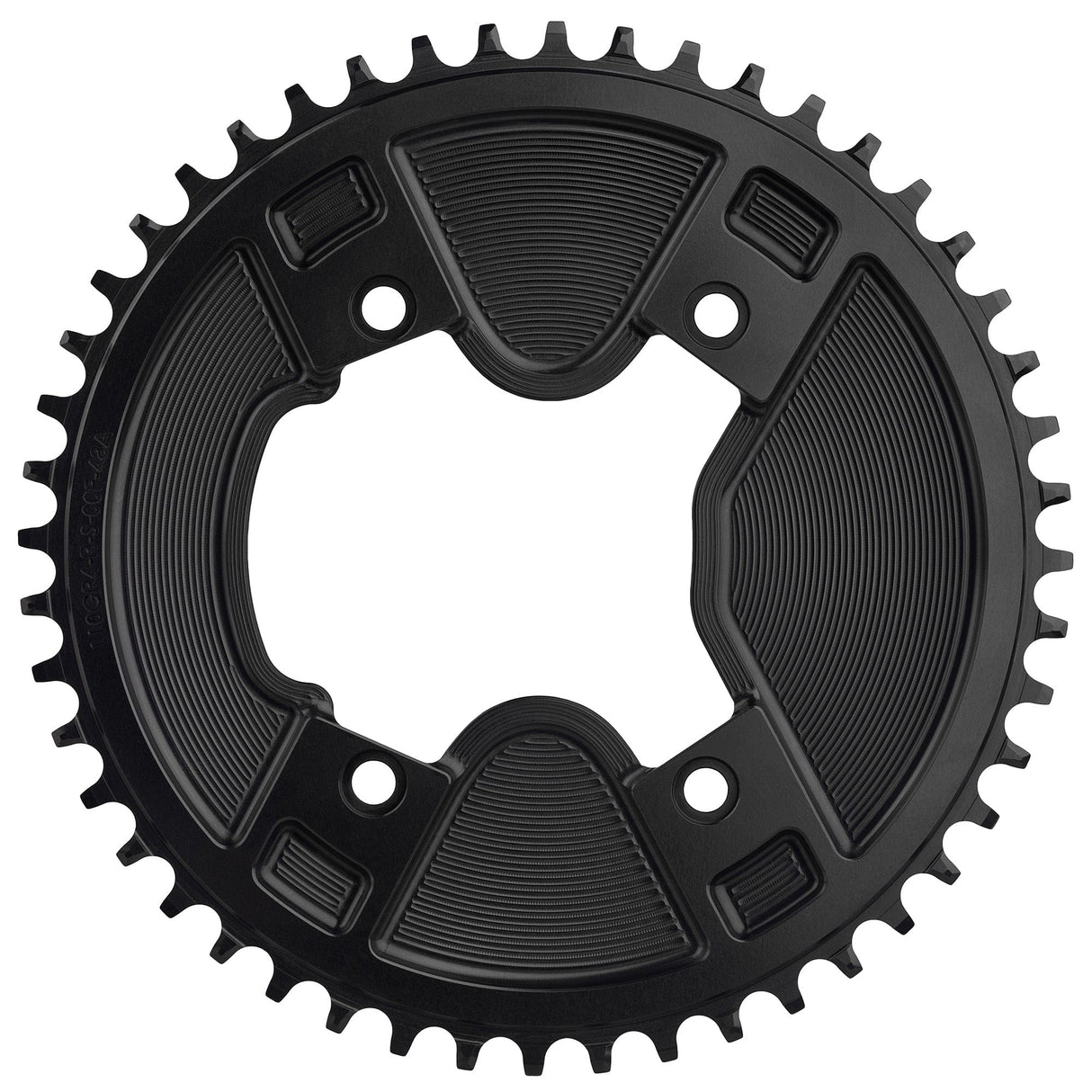 Aero 110 BCD Asymmetric 4-Bolt Chainrings for Shimano GRX 800 Cranks