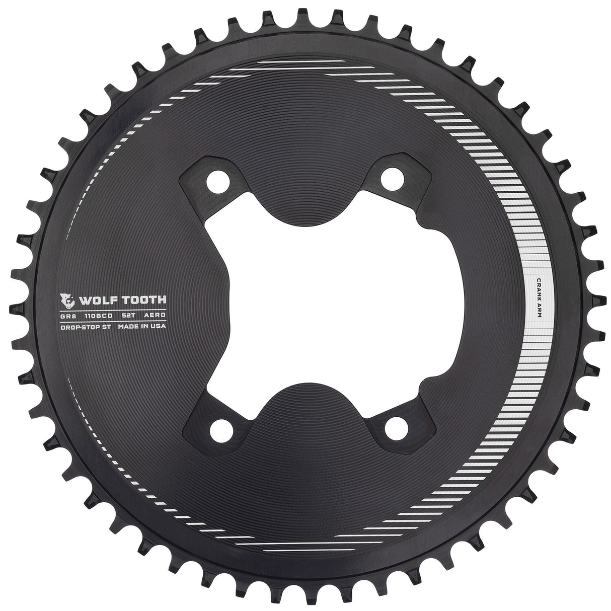 110 BCD Asymmetric 4-Bolt Chainrings for Shimano GRX Cranks