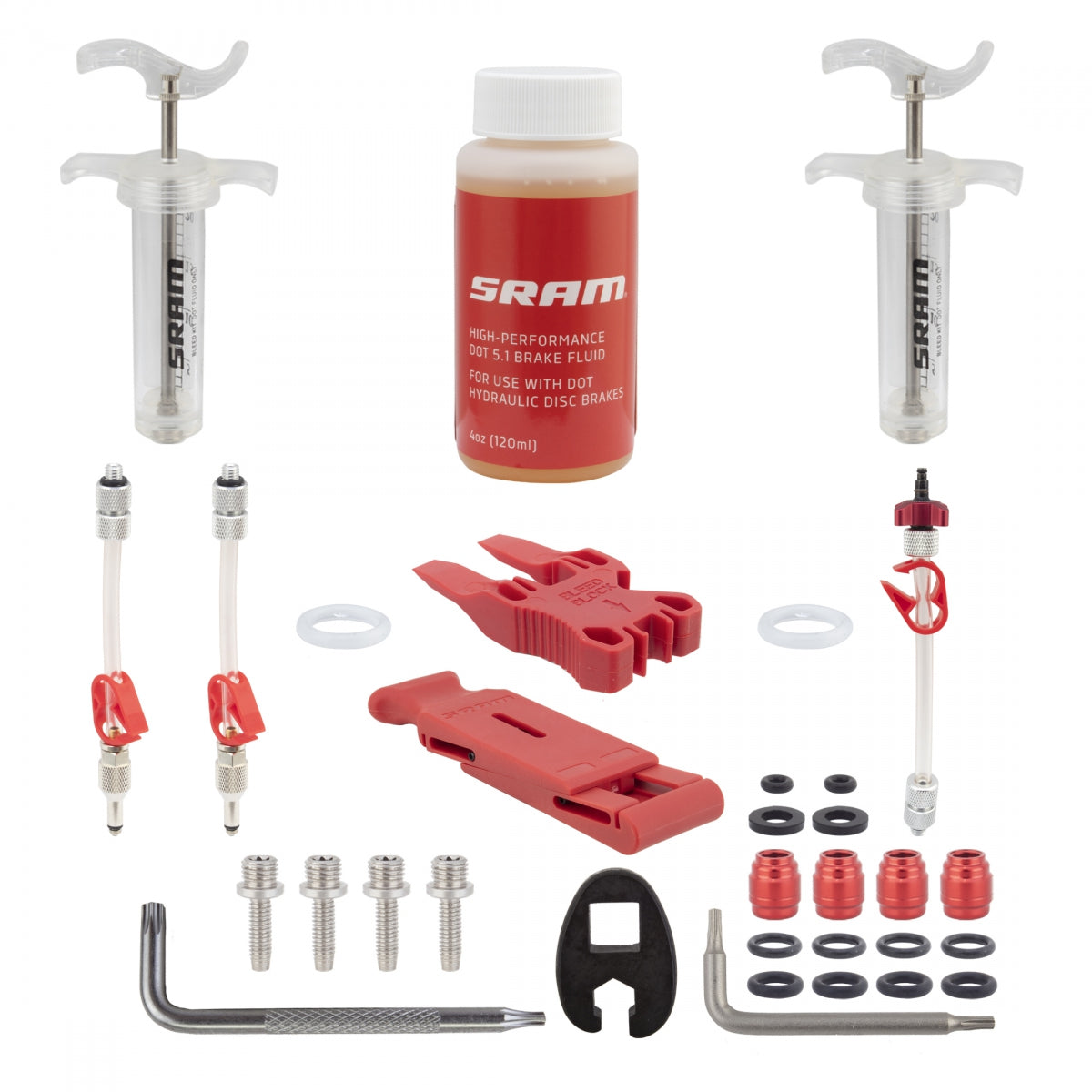 TOOL BRAKE DISC SRAM BLEEDKIT PRO DOT V2w/FLUID w/BLEEDING EDGE FITTING