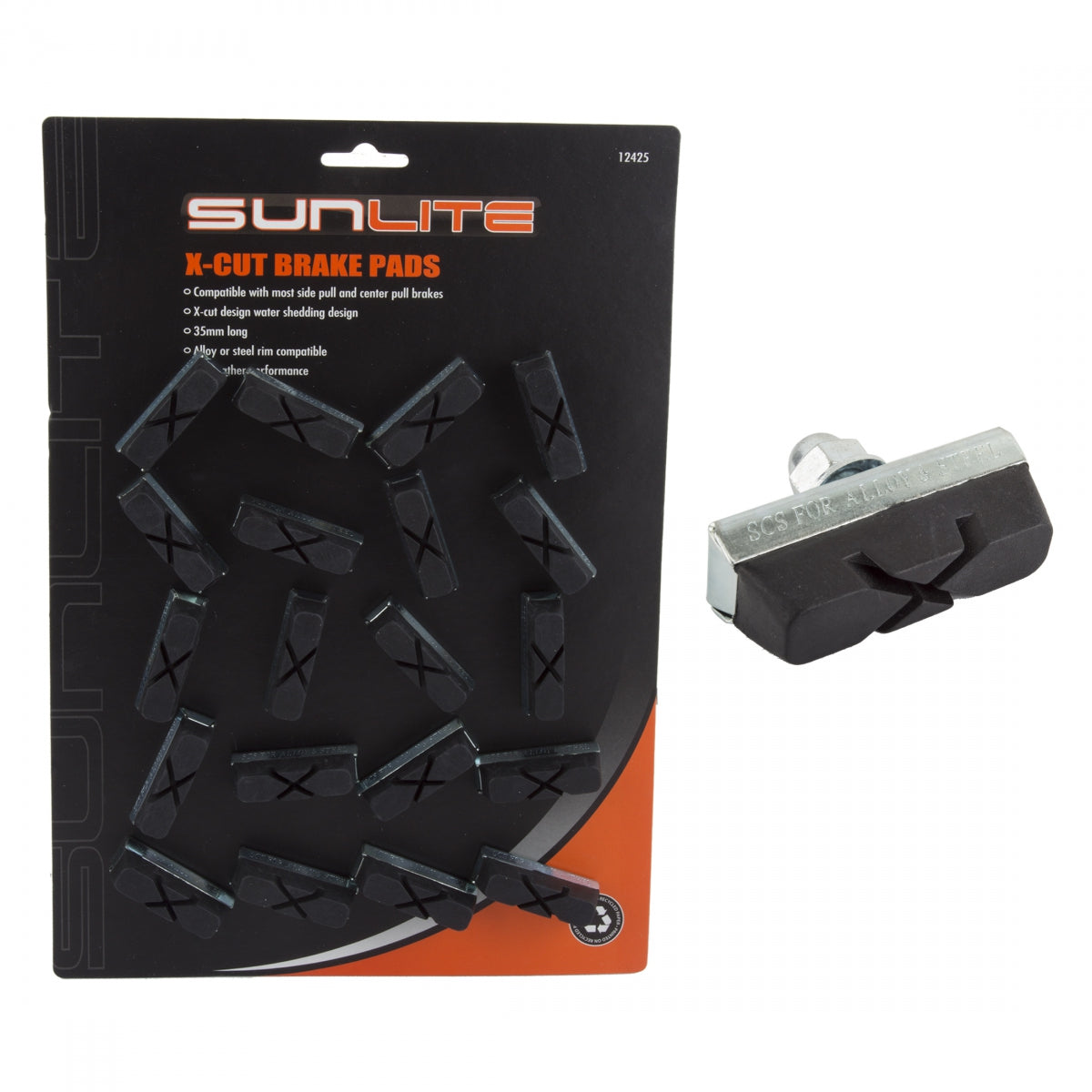 BRAKE SHOES SUNLT X-CUT BK CDof10pr