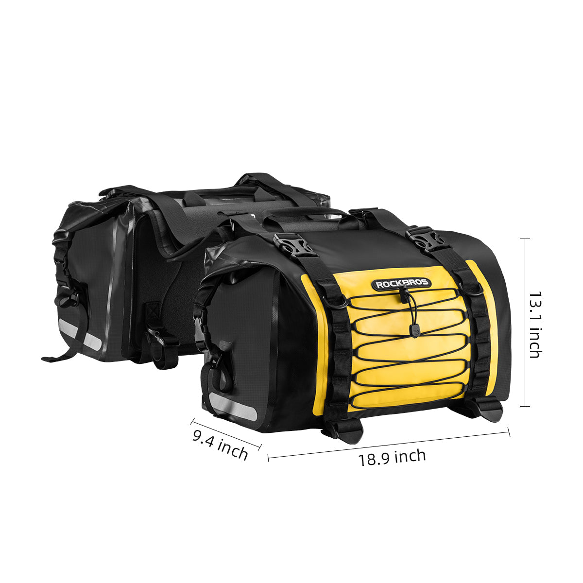 Waterproof Motorcycle Saddle Bags Durable Removable 60L(Pair)