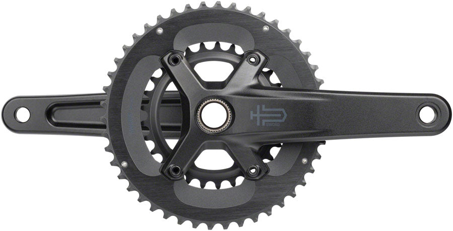 microSHIFT Sword 2x Crankset - 175mm 10-Speed 46/29t 110 Asym BCD 24mm Spindle BLK