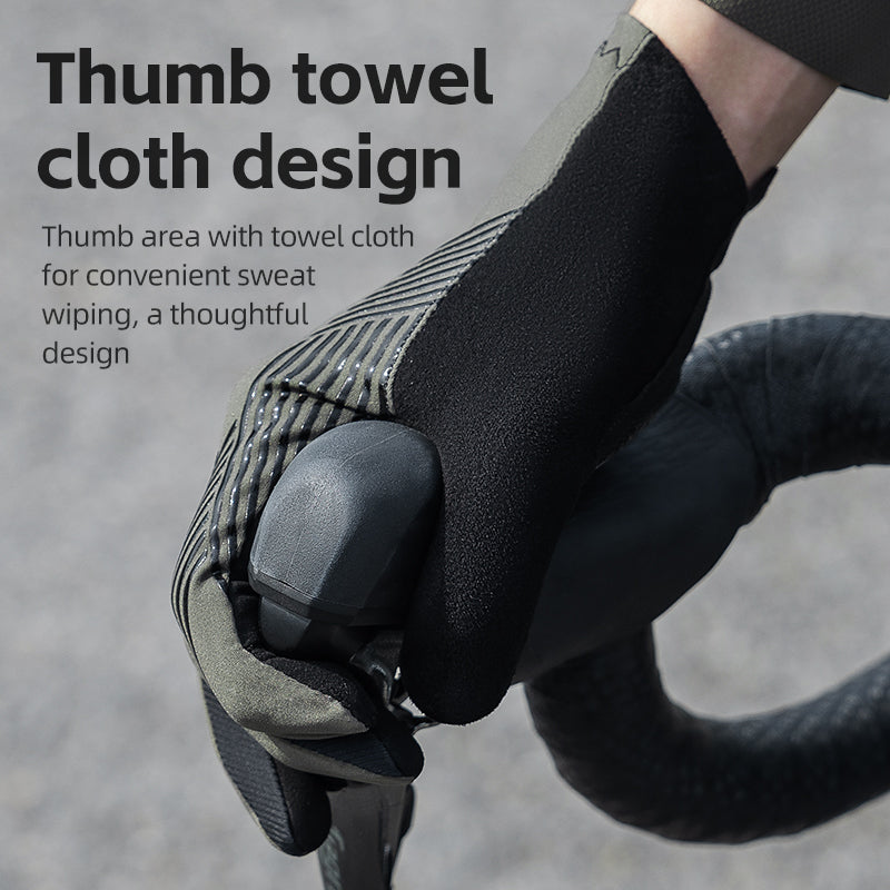 ROCKBROS MTB Gloves - Touch Screen, Anti-Slip Full Finger Cycling Gloves