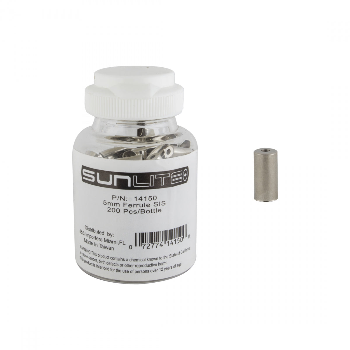 CABLE FERRULE SUNLT 5mm SIS SL BTLof200