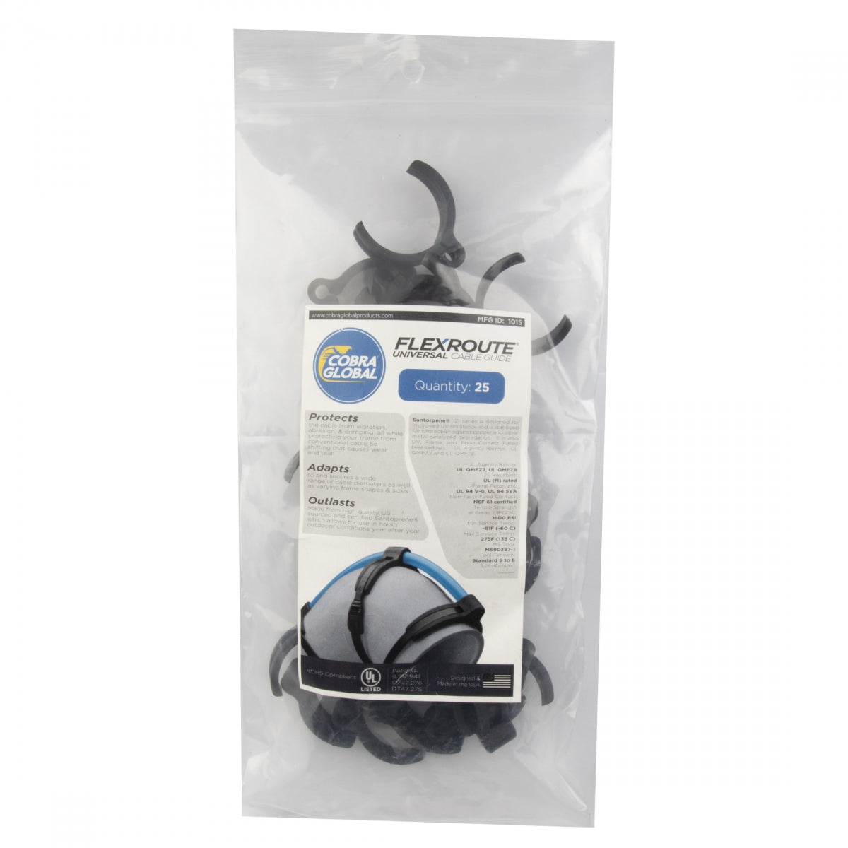 CABLE GUIDE COBRA FLEXROUTE GUIDES ONLY SM 4.8-6.5mm 25pk BULK BK