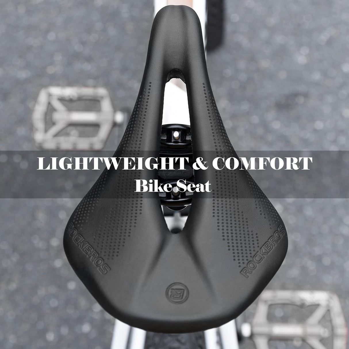 ROCKBROS Carbon Fiber Bike Saddle Lightweight Shock-Absorbing Comfort for Men Women"