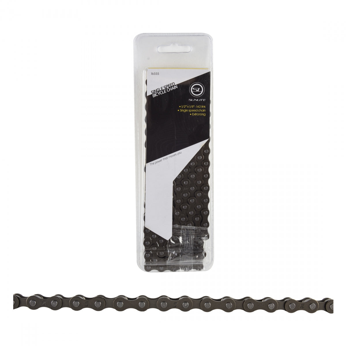 CHAIN SUNLT 1/2x1/8 SCN-SS 1s BK 142L XX-LONG