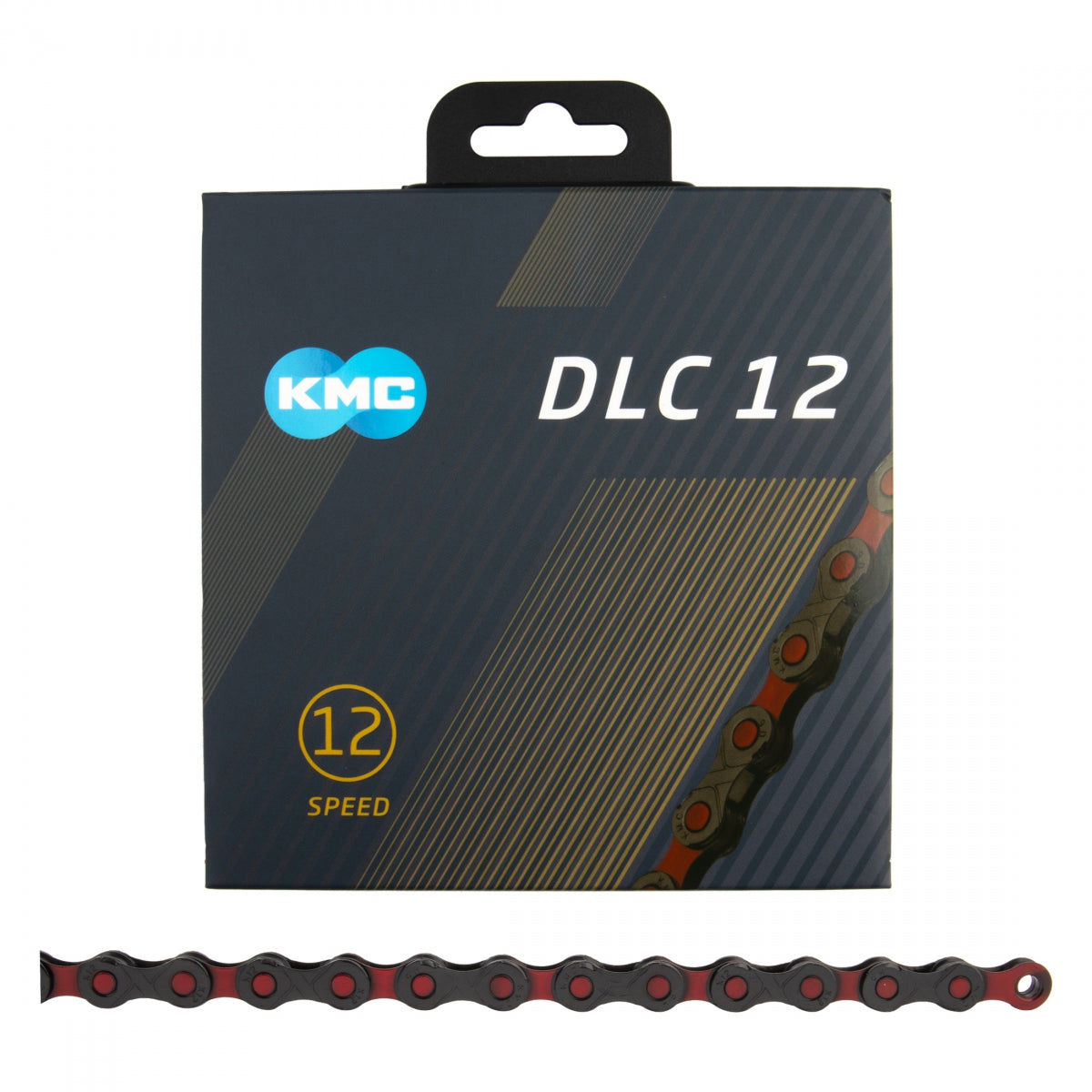 CHAIN KMC DLC 12 RD/BK 126L