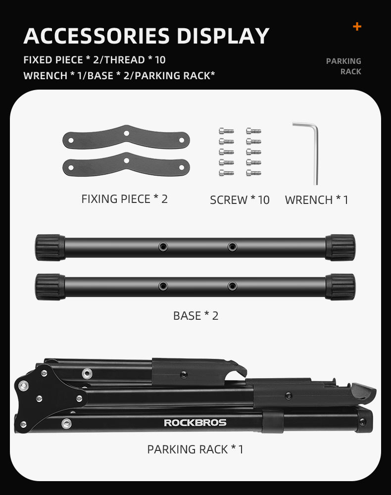 ROCKBROS Carbon Steel Folding Bike Stand