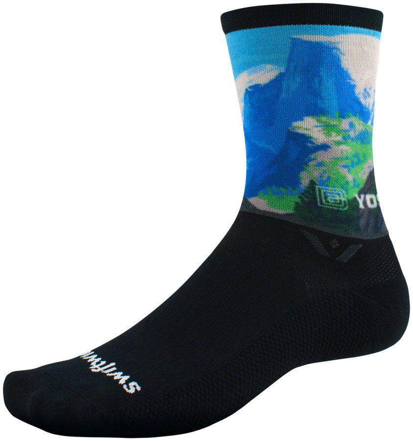 Swiftwick Vision Impression National Park Crew Socks - 6" Half Dome Medium