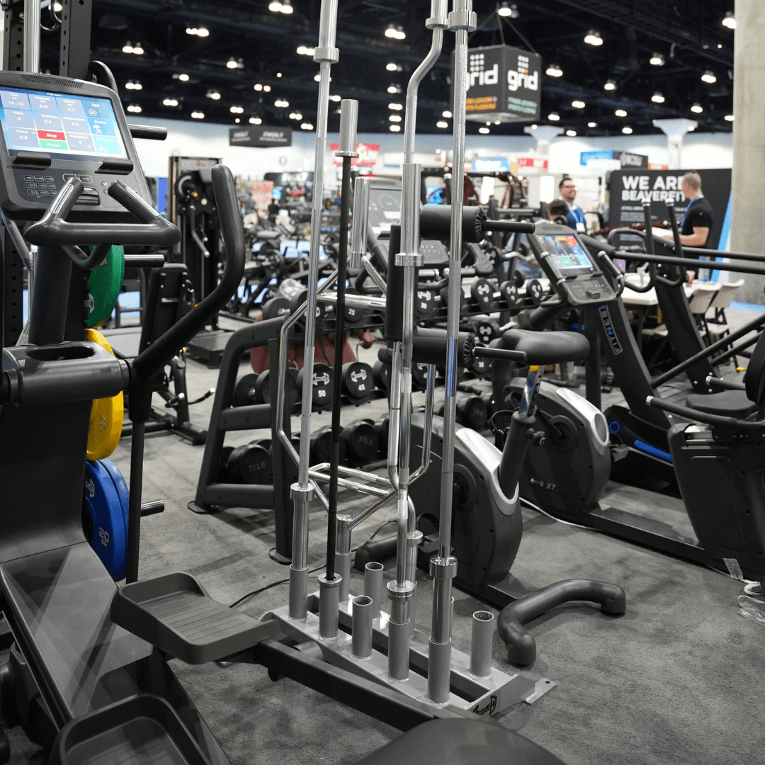 Vertical Olympic Bar Rack - 10 Bar - Muscle D Fitness - Sturdy Vertical Olympic Bar Holder