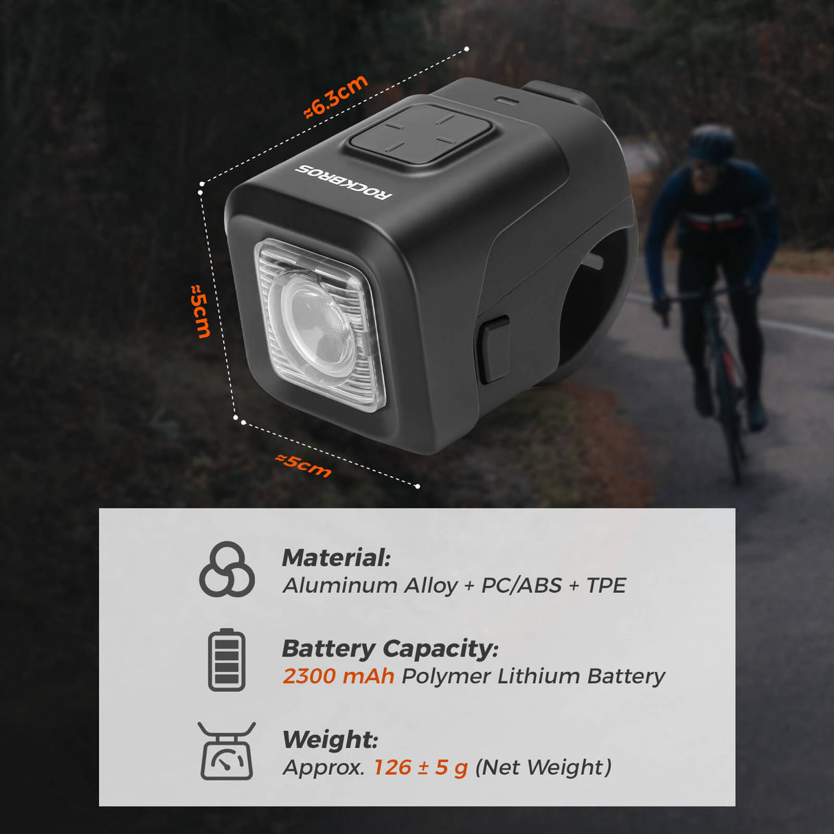 2-in-1 Bike Horn & Front Light - 450lm