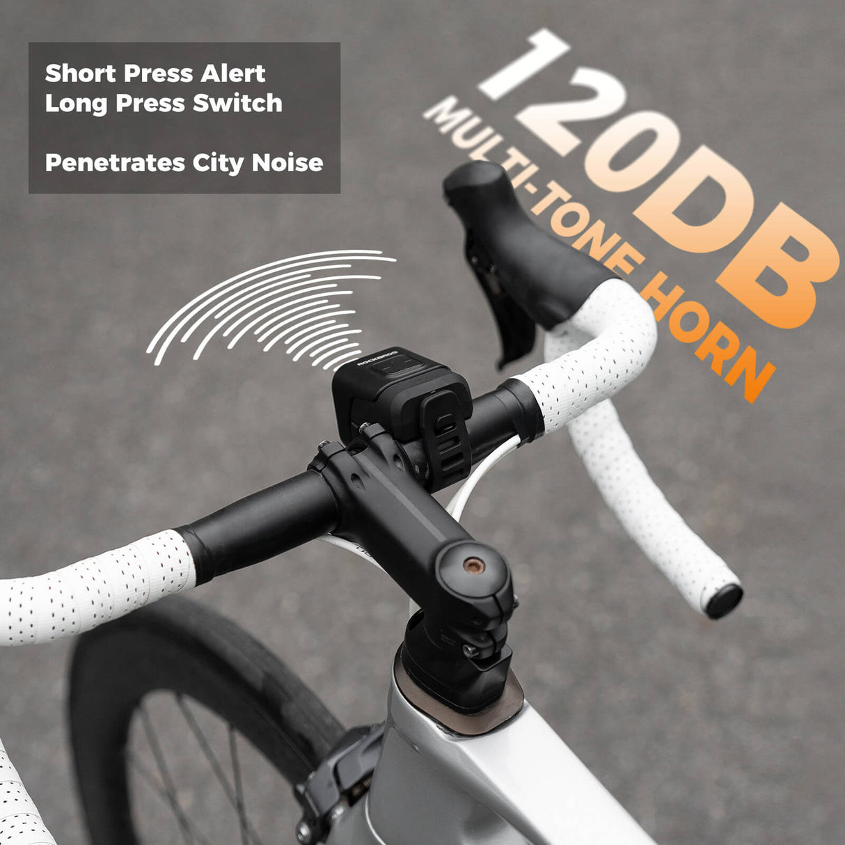 2-in-1 Bike Horn & Front Light - 450lm