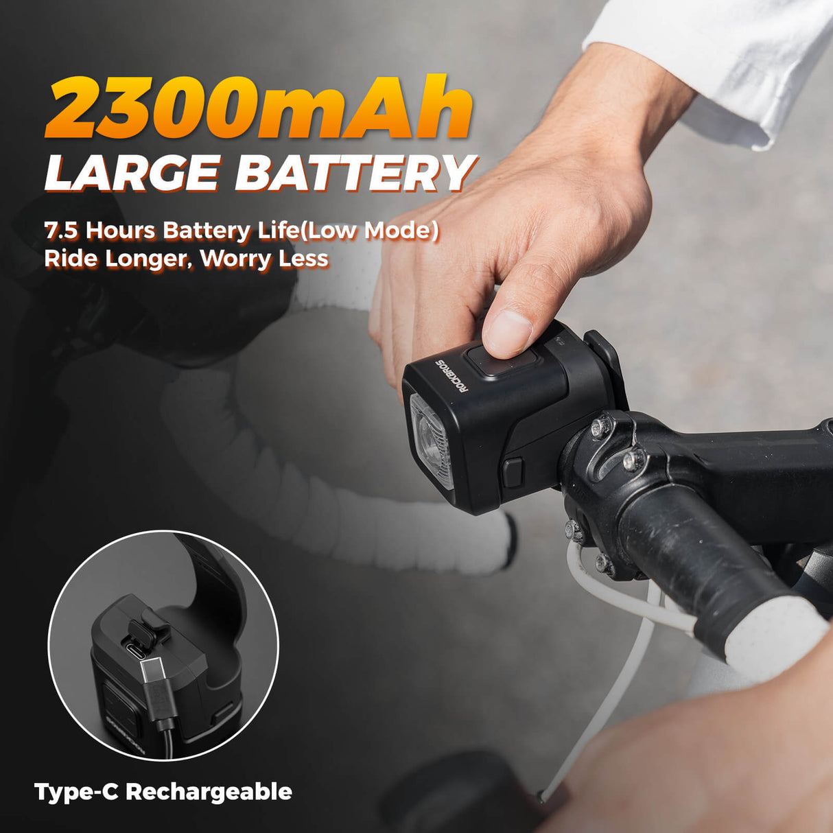 2-in-1 Bike Horn & Front Light - 450lm