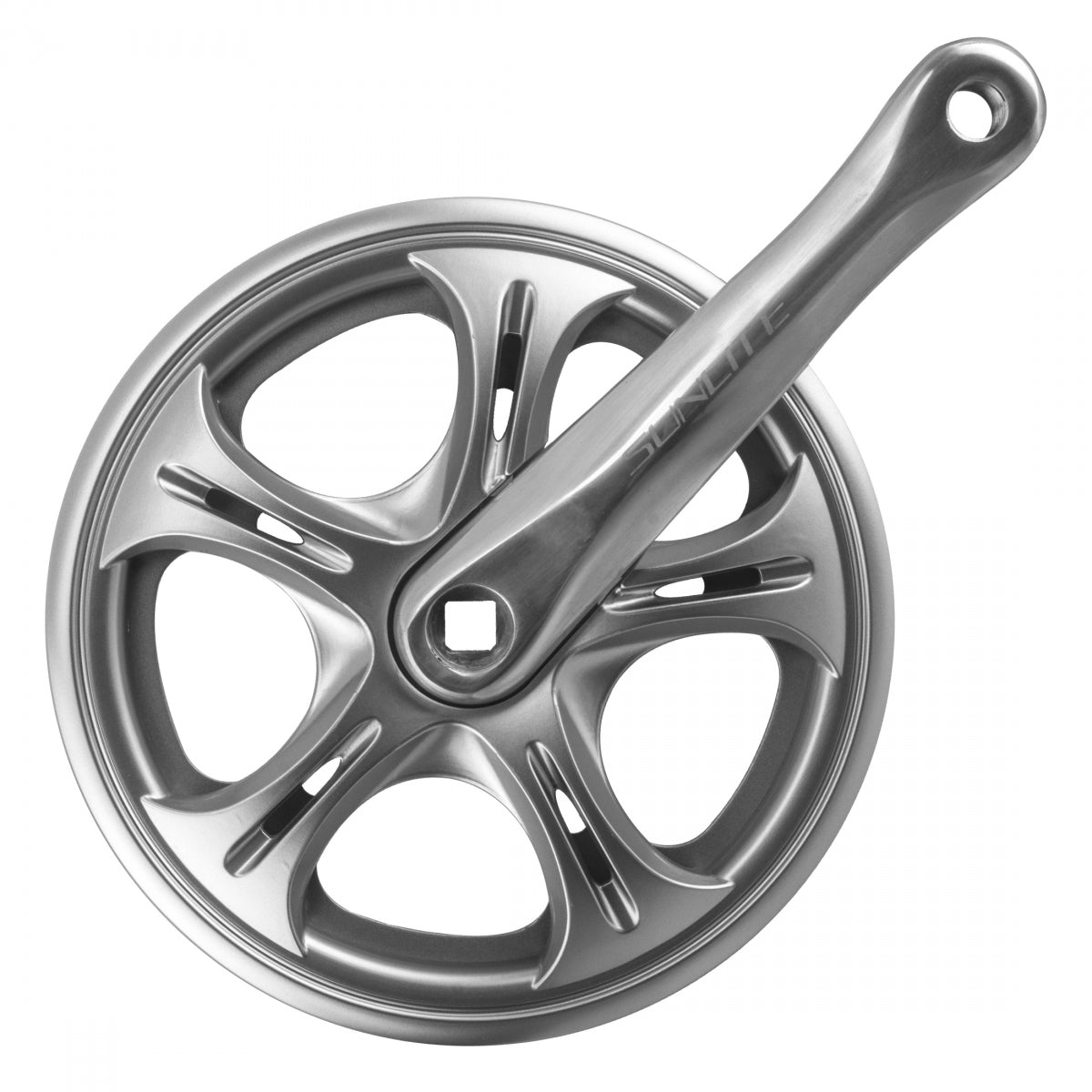 CRANKSET SUNLT BIG CITY 48x170 3/32 SQ SL/SL STL RING DBL CHAINGUARDS