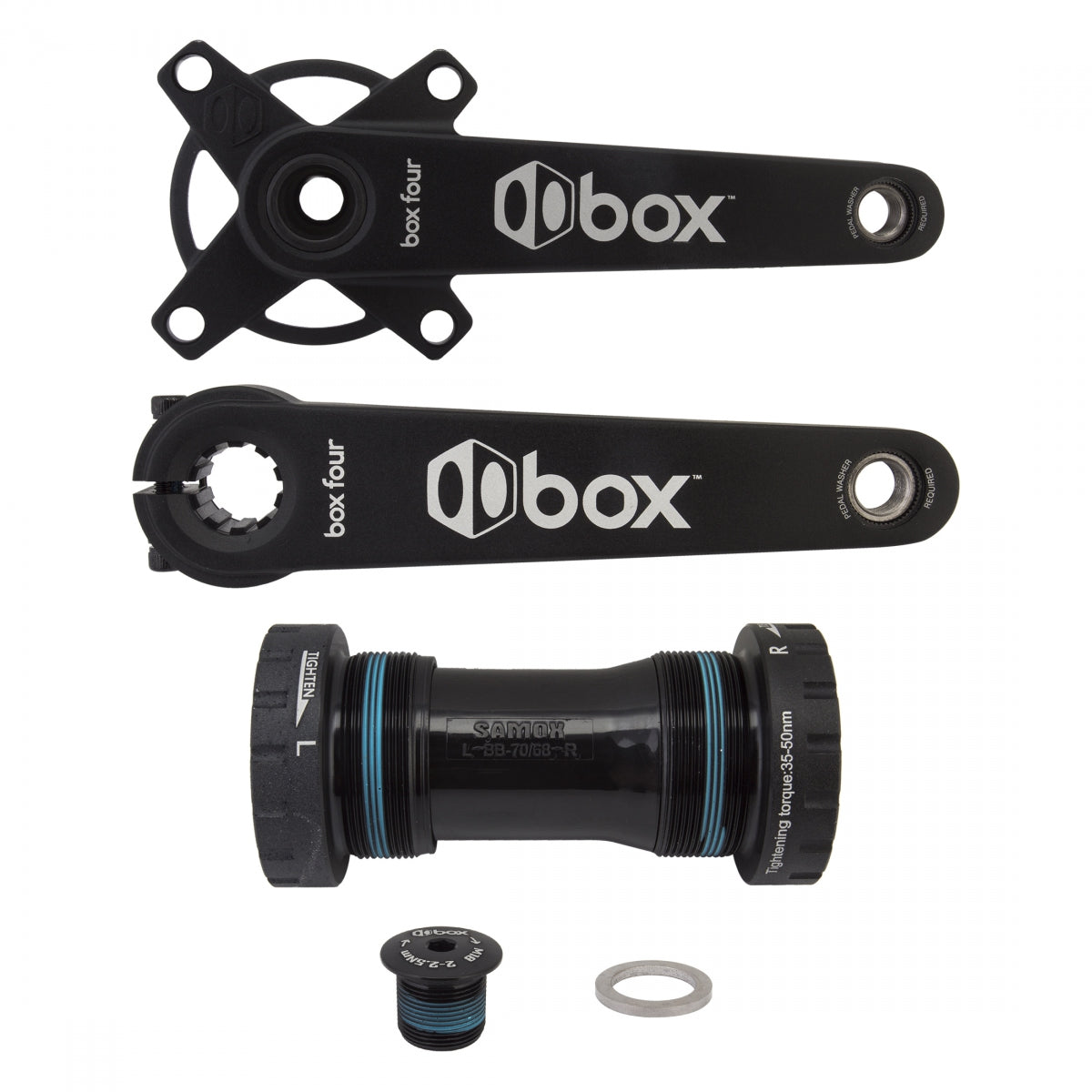 CRANKSET BOX FOUR 2pc ALY 165 24mmAXLE 104mm BK