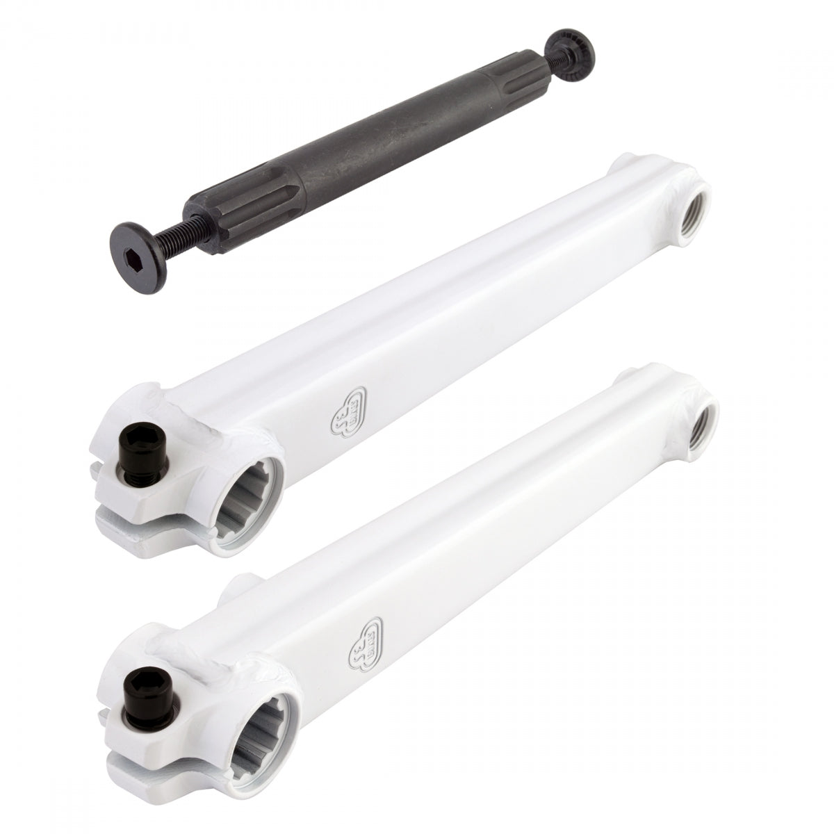 CRANKARM SET SE BIKES BMX V-RIDGE CROMO 175 3PC 19mmx8T SPLINE WH w/BB AXLE