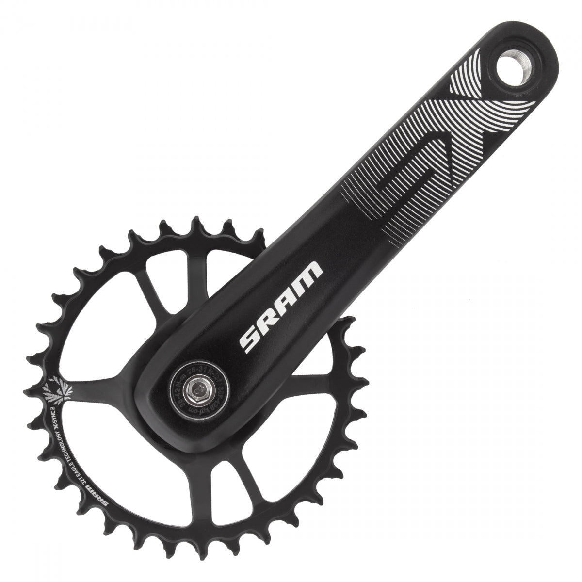 CRANKSET SRAM SX EAGLE 170x32 DM PS XSYNC2 STL w/oCUPS BK 12s