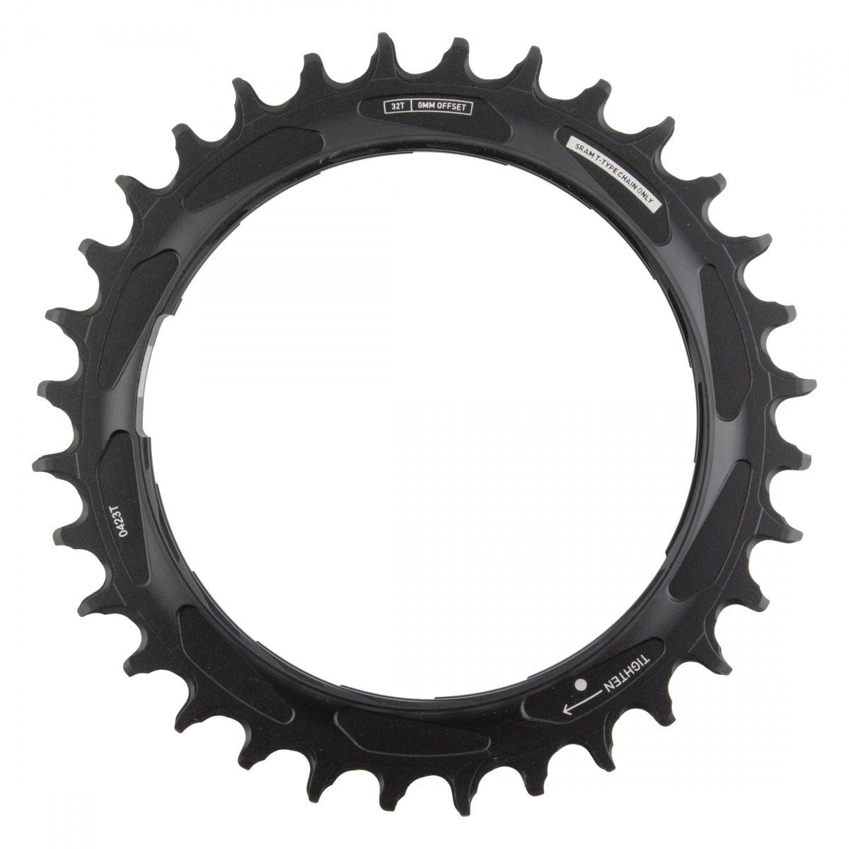 CHAINRING SRAM 32T POWERMETER THREADED EAGLE 0mm BK/SL XXSL D1 T-TYPE