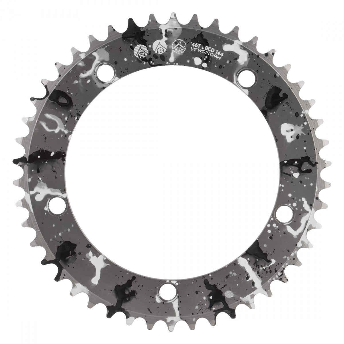 CHAINRING OR8 SPLAT TRK 144mm 46T ALY 1/8 SL-ANO w/BK/WH