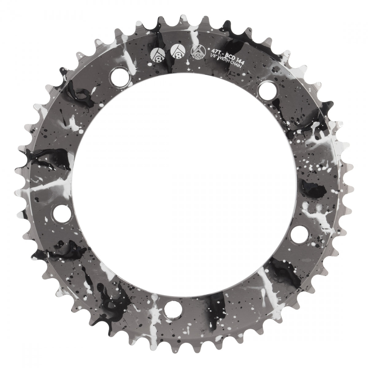 CHAINRING OR8 SPLAT TRK 144mm 47T ALY 1/8 SL-ANO w/BK/WH