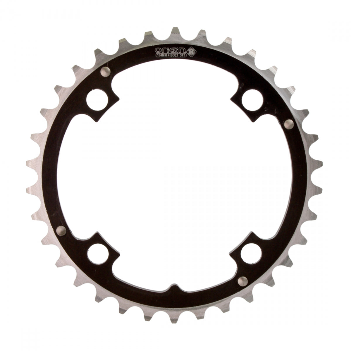 CHAINRING OR8 104mm 34T RAMPED 4B BK/SL