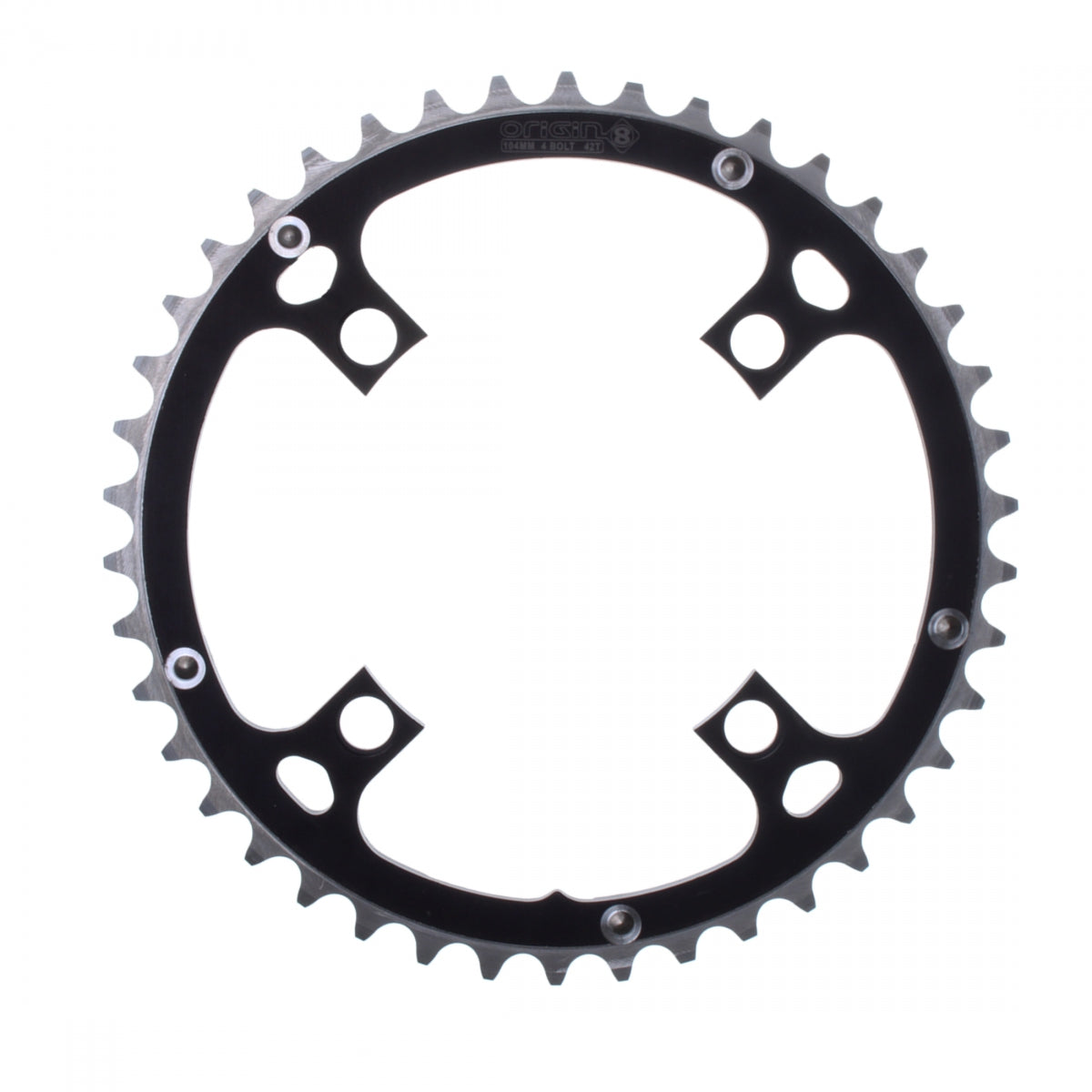 CHAINRING OR8 104mm 46T RAMPED 4B BK/SL