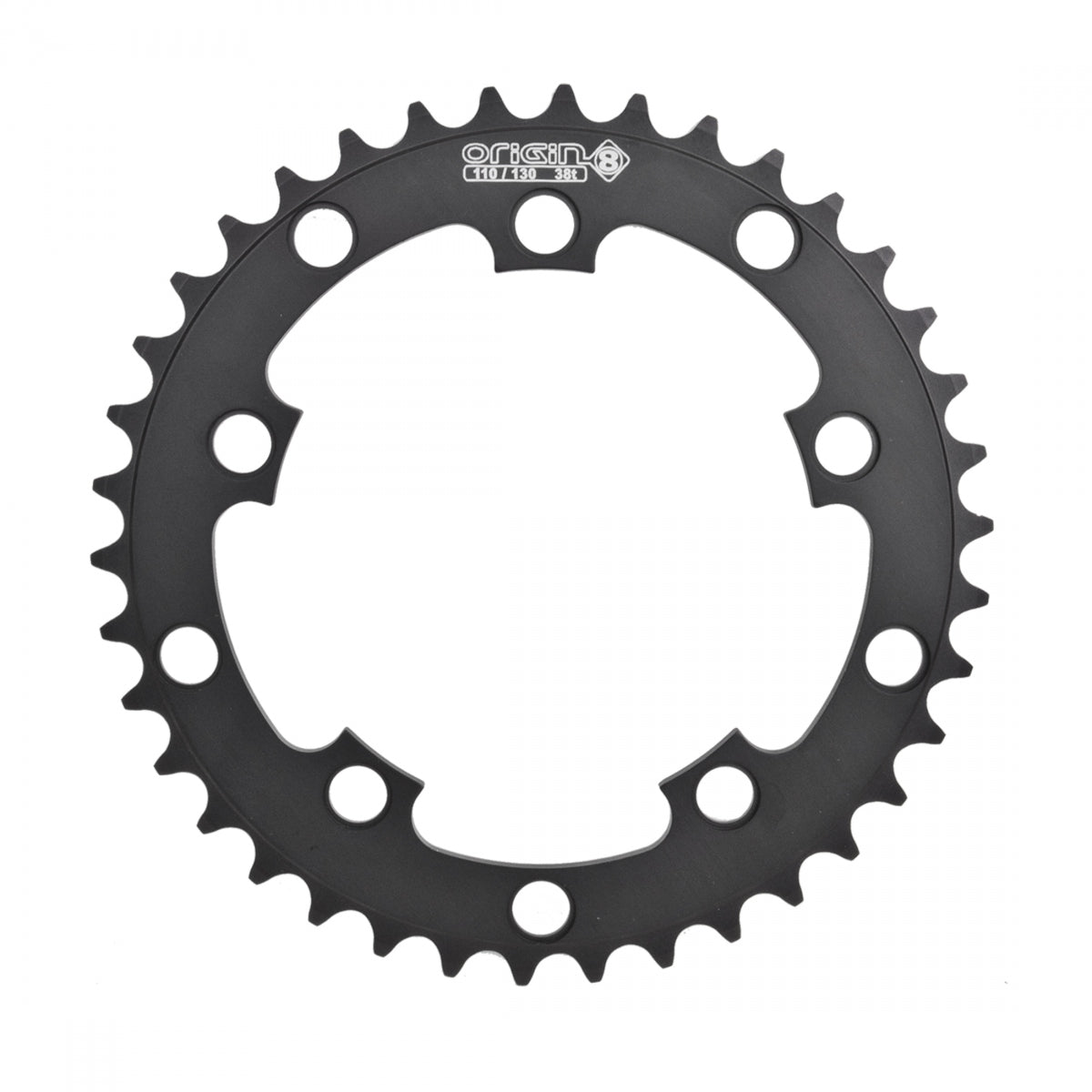 CHAINRING 10H OR8 38T 110/130 BLK 3/32