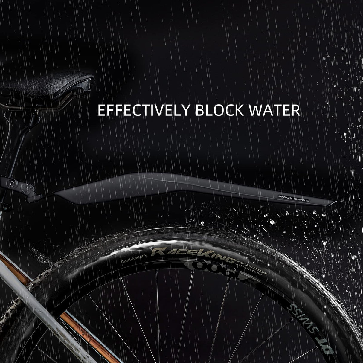 ROCKBROS Bike Adjustable MTB Fenders Mudguard Rear Fenders Cycling Mud Guard