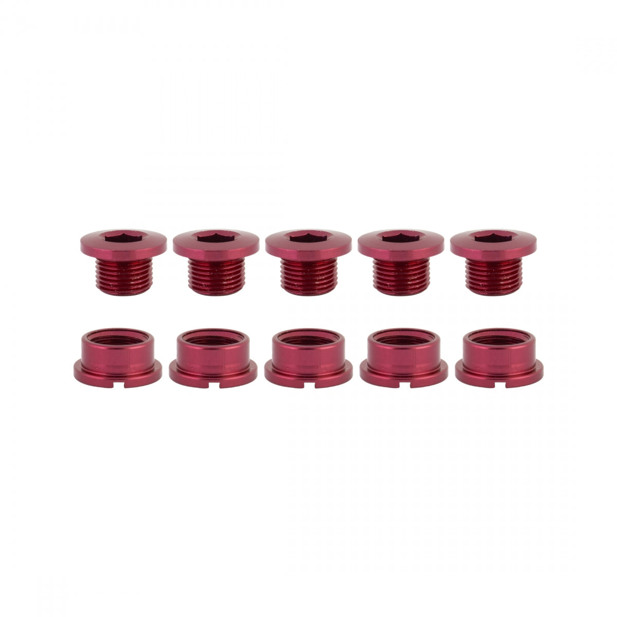 CHAINRING BOLT SET OR8 SINGLE ALY RED