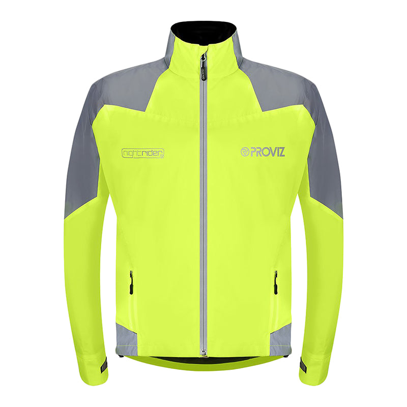 Proviz Nightrider 2.0 Cycling Jacket MD Men`s Yellow Polyester Pongee Yes