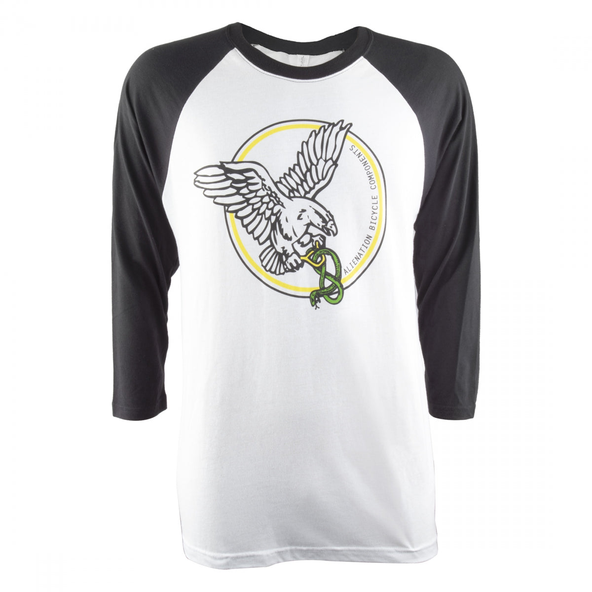 CLOTHING T-SHIRT AN SERPENT 3/4-SLVE BK/WH XL