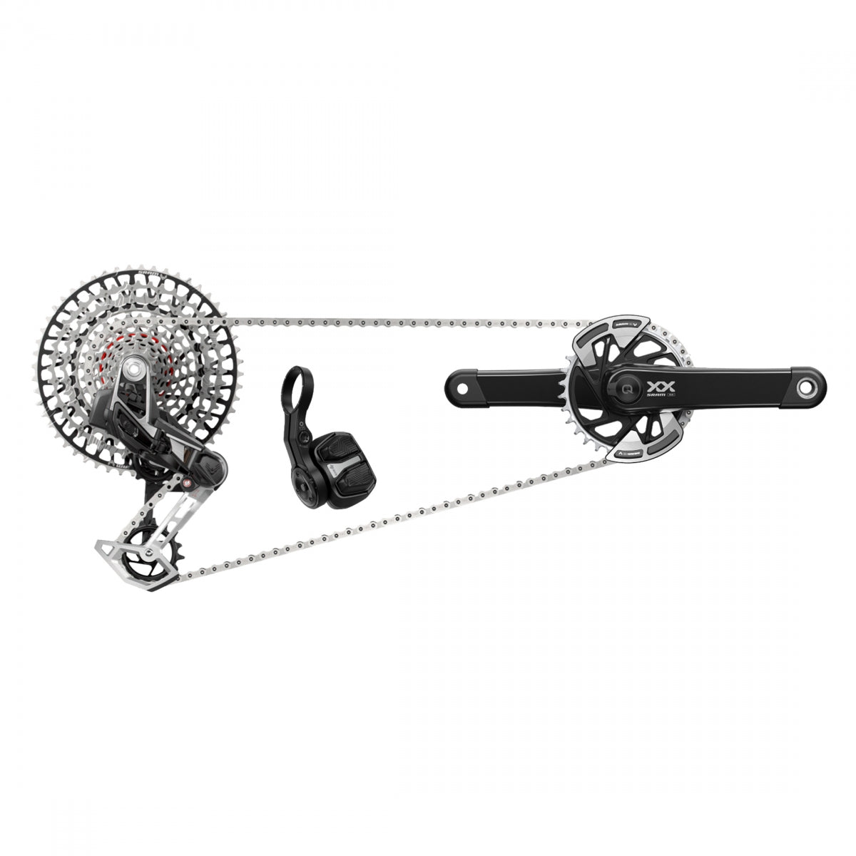 GROUP KIT SRAM XX EAGLE T-TYPE POWERMETER AXS RD/TRIGGER-SHIFTER/CRANK DUB PM-SPINDLE 12s-170x32DM/CHAIN/CASS 10-52 BK