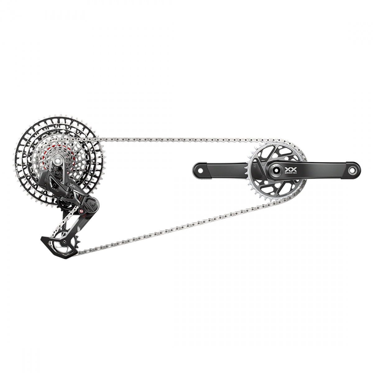 GROUP KIT SRAM XXSL EAGLE T-TYPE AXS RD/TRIGGER-SHIFTER/CRANK DUB 12s-165x34DM/CHAIN/CASS 10-52 BK