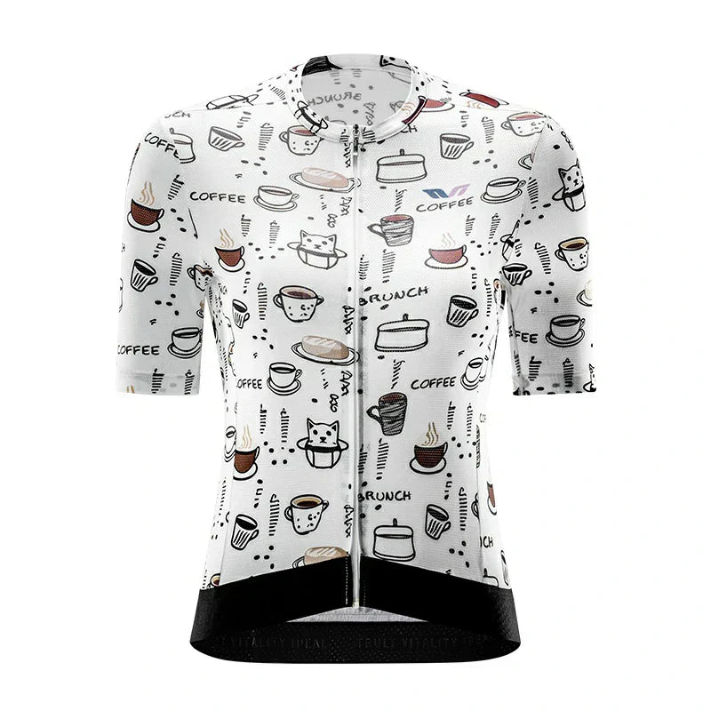 TVI ROCKBROS Elements Print Female Cycling Top Short-Sleeved Jersey