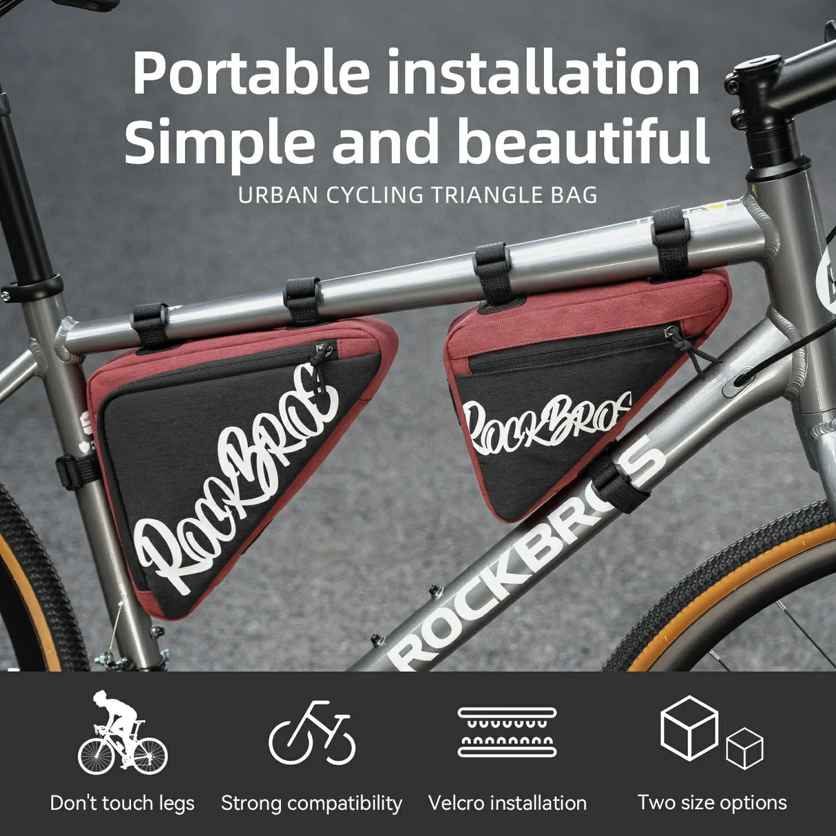 ROCKBROS FlashRide Sketch Bike Triangle Bag
