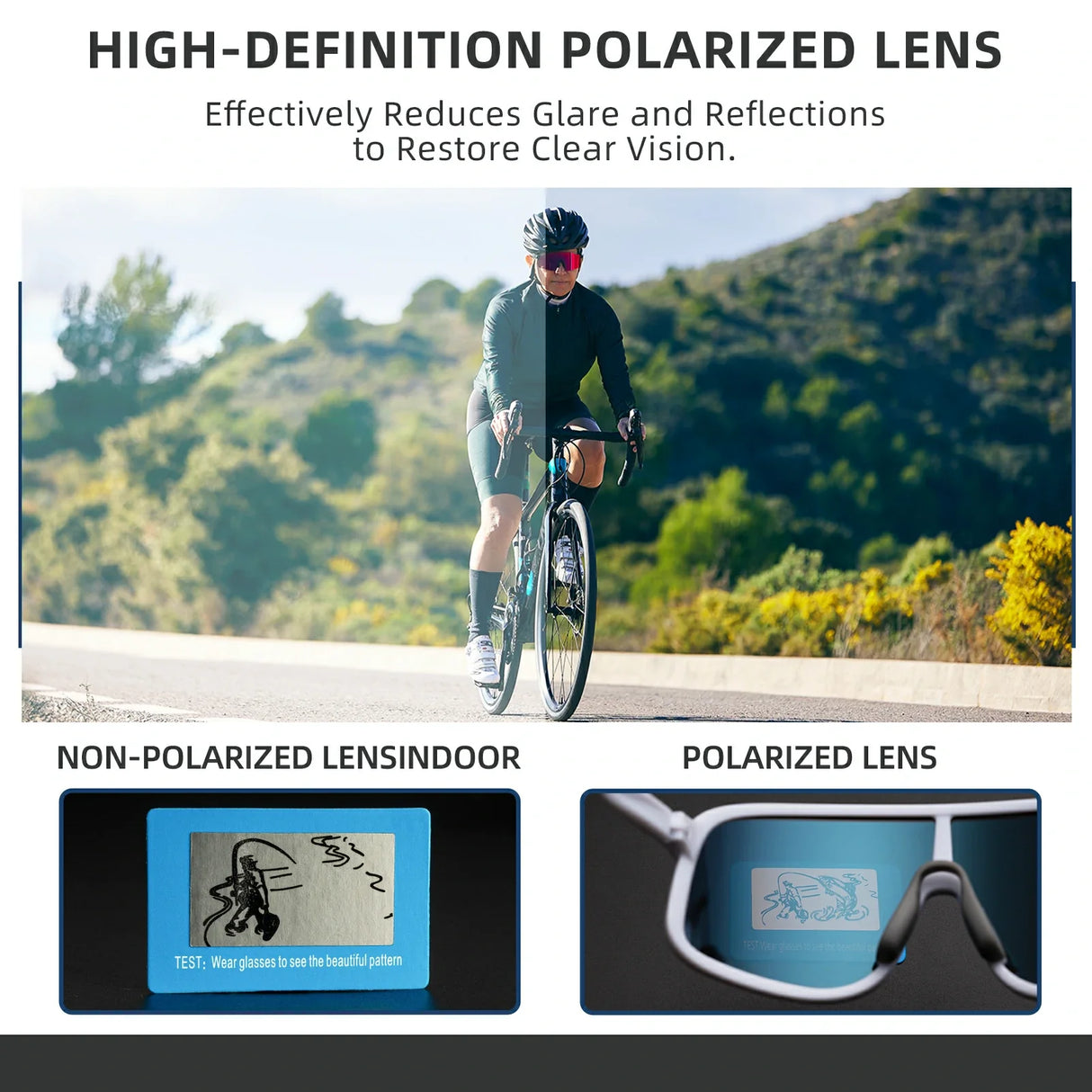 Polarized Photochromic Cycling Sunglasses