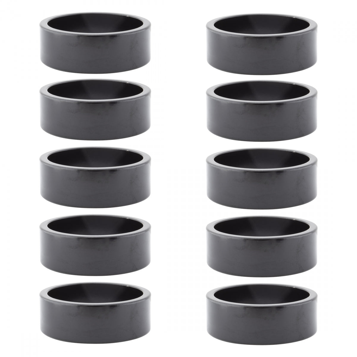 HEAD PART OR8 SPACER ALY 10mmx1in BK BGof10